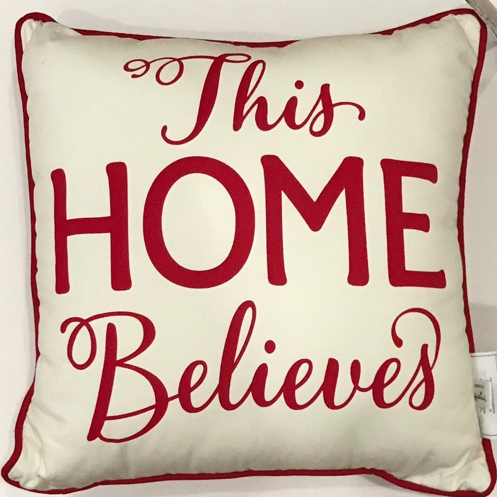 HALLMARk Holiday Pillow: This Home Believes